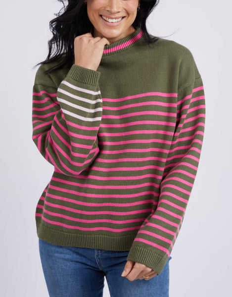 Penny Knit Clover and Pink Stripe
