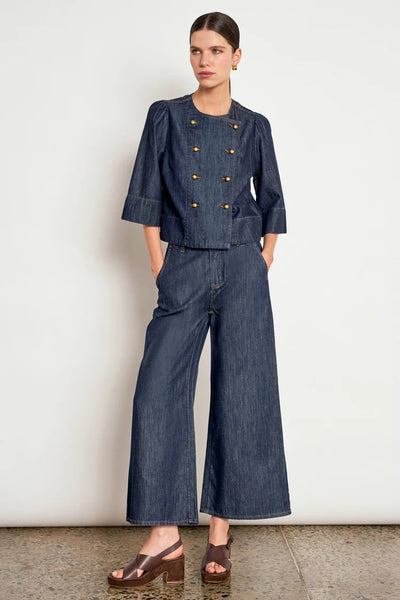 Plunge Jacket- Dark Denim
