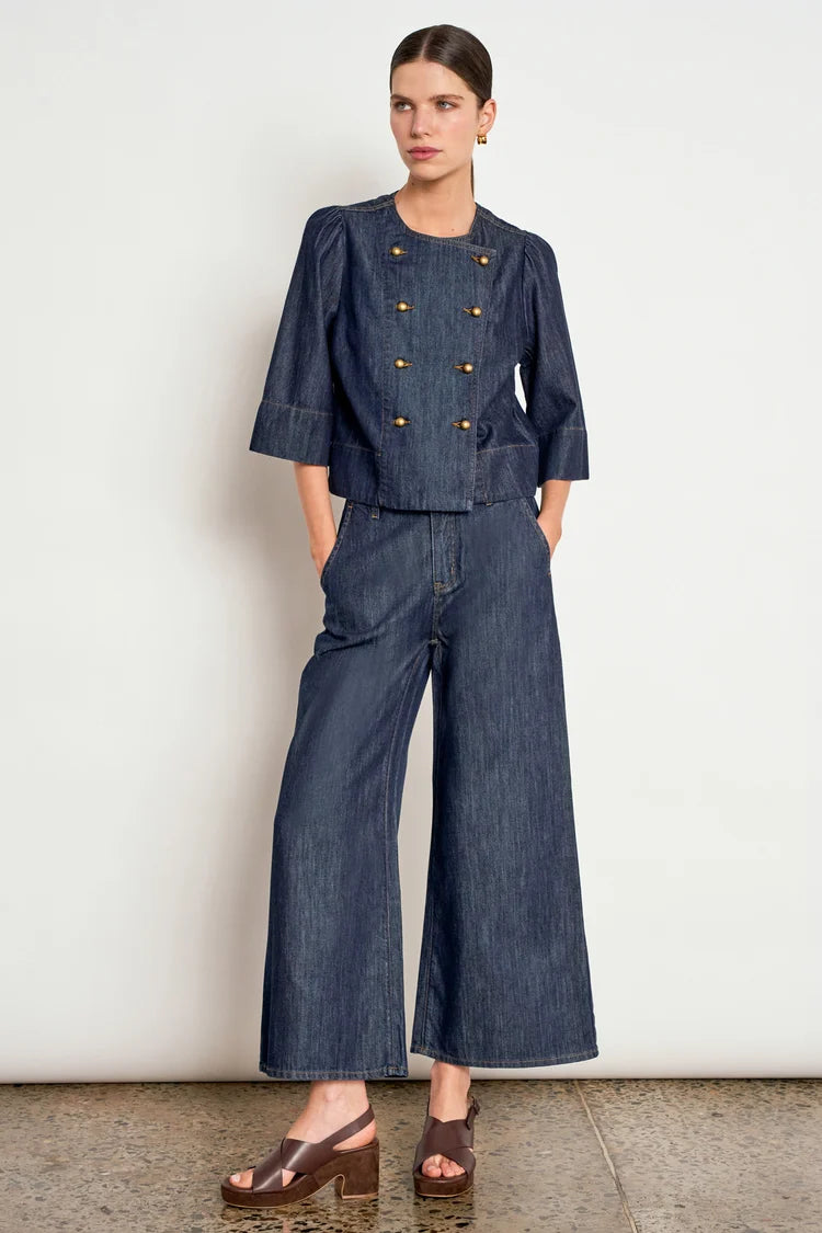 Plunge Jacket- Dark Denim