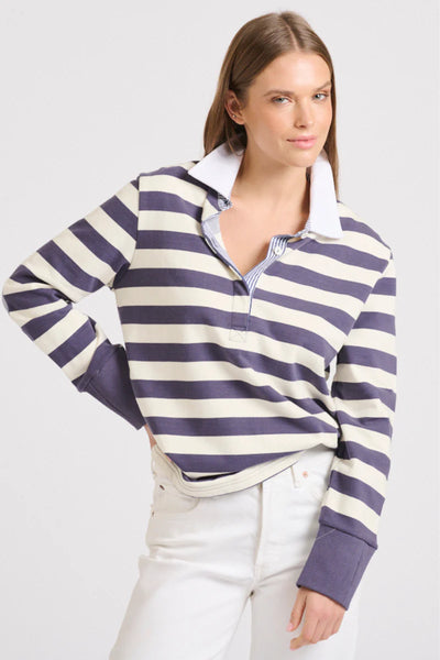 Rugby Cotton Sweatshirt- Old Navy Stripe