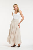 Georgia Maxi Skirt- Beige