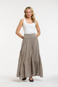 Georgia Maxi Skirt- Taupe