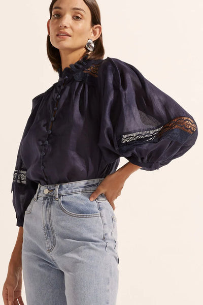 Quell Top- Indigo