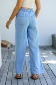 Maisie Tencel Drawstring Jean- Light Blue