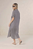 Hexi Shirt Dress- Black/Cream