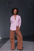 Pippa Stripe Shirt- Pink/White