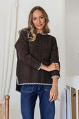 Winnie Cable Blanket Stitch Knit