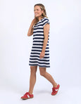 Signature Tee Dress- Navy & White Stripe