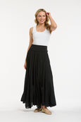 Georgia Maxi Skirt- Black