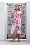 Hibiscus Tie Front Midi Dress