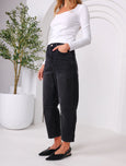 Toni Barrel Jeans- Black