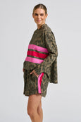 Ruby Raw Sweatshirt - Leopard Gg Stripes