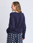 Sunny Long Sleeve Knit- Navy