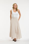 Georgia Maxi Skirt- Beige