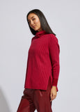 LD and Co Plaited Roll Neck- Fuchsia