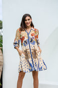 Tropical Sagrada Collar Shirt Dress