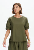Ruffle Sleeve Detail Top