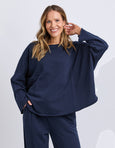 Gab LS Sweat- Navy