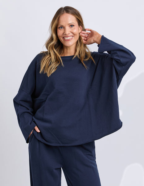 Gab LS Sweat- Navy