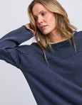 Jayne Throw On Knit- Navy