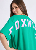 Interval Tee- Bright Green/Pink
