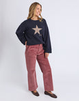 Star Intarsia Knit- Navy