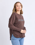 Simplified Metallic Crew- Chocolate