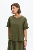 Ruffle Sleeve Detail Top