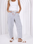 Carter Barrel Jean- Blue Stripe