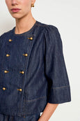Plunge Jacket- Dark Denim