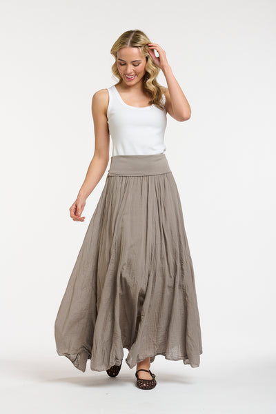 Georgia Maxi Skirt- Taupe