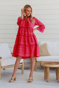 Mediterranean Dress- Raspberry