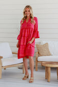 Mediterranean Dress- Raspberry