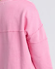 Jayne Throw on Fleece Sweat- Rose