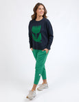 Madeleine Stamer Crew- Navy/Green
