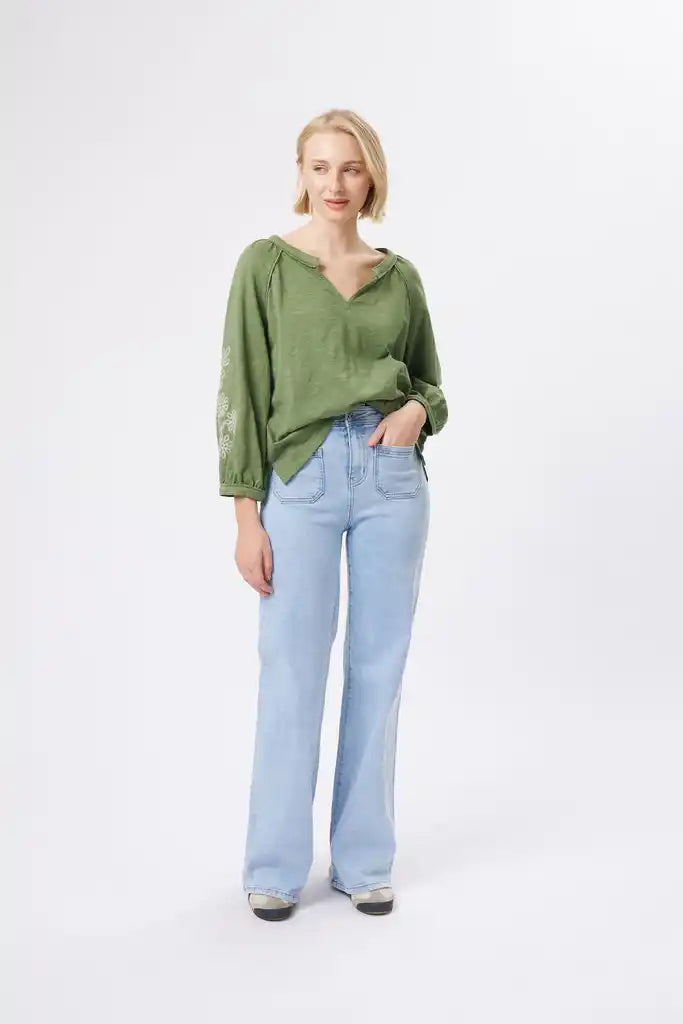 Kimberley Top- Moss Green