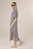 Hexi Shirt Dress- Black/Cream