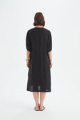 Puff Sleeve Gather Front Dress