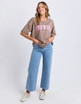 Interval Tee- Brown/Pink