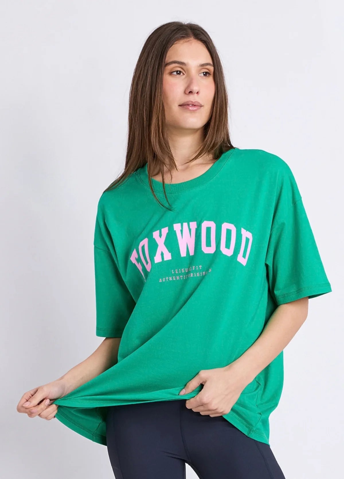 Interval Tee- Bright Green/Pink