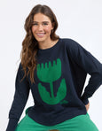 Madeleine Stamer Crew- Navy/Green