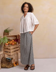 The Willow Skirt- Black/White Stripe
