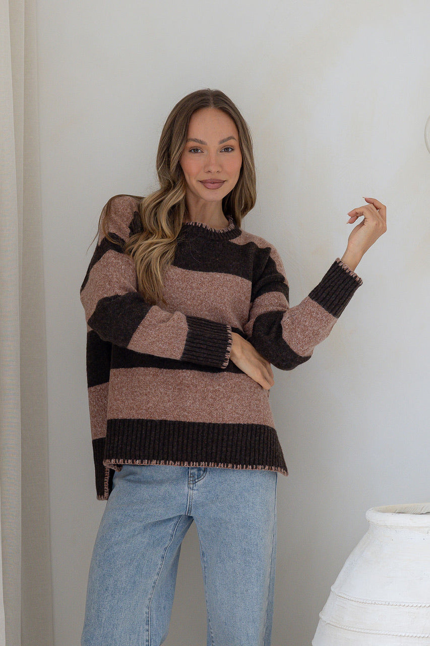 Zali Knit-Chocolate/Nutmeg