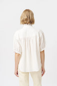 Amber Shirt - White w/White Flower