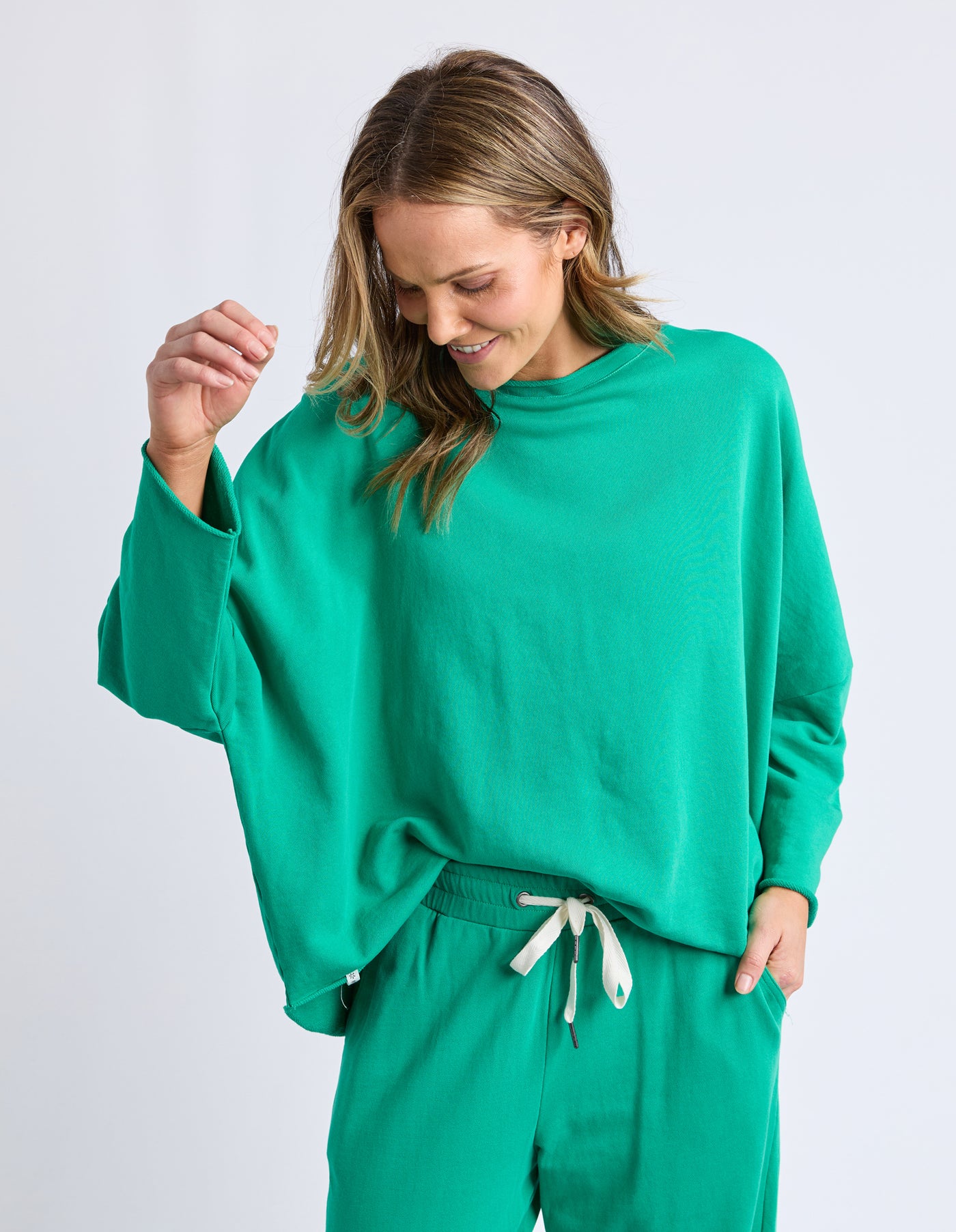 Gab LS Sweat- Turquoise