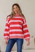 Stanford Knit- Red/Pink