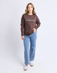 Simplified Metallic Crew- Chocolate