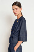 Plunge Jacket- Dark Denim