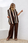 Portofino Stripe Shirt- Black