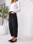 Toni Barrel Jeans- Black